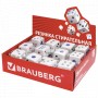 Ластик BRAUBERG Game 24х24х24 мм белый ассорти 223605