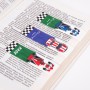 Закладки для книг с магнитом RACE CARS набор 6 шт. блестки 25x196 мм ЮНЛАНДИЯ 113446