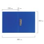 Папка с боковым металлическим прижимом BRAUBERG стандарт синяя до 100 листов 0 6 мм 221629