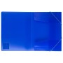 Папка на резинках BRAUBERG Neon неоновая синяя до 300 листов 0 5 мм 227463