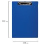Доска-планшет STAFF с прижимом А4 228х318 мм картон/ПВХ СИНЯЯ 229555