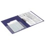 Папка с боковым металлическим прижимом и внутренним карманом BRAUBERG Диагональ темно-синяя до 100 листов 0 6 мм 221357