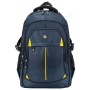 Рюкзак BRAUBERG TITANIUM универсальный синий желтые вставки 45х28х18см 270768