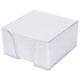Блок для записей STAFF в подставке прозрачной куб 9х9х5 см белый белизна 70-80% 129194
