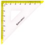 Набор чертежный малый BRAUBERG FRESH ZONE линейка 15 см 2 треугольника транспортир желтая шкала 210762