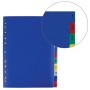 Разделитель пластиковый ОФИСМАГ А4 12 листов цифровой 1-12 оглавление цветной РОССИЯ 225617