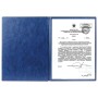 Папка адресная ПВХ НА ПОДПИСЬ формат А4 увеличенная вместимость до 100 листов синяя ДПС 2032.Н-101