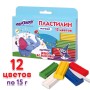 Пластилин мягкий ЮНЛАНДИЯ ЮНЫЙ ВОЛШЕБНИК 12 цветов 180 г СО СТЕКОМ ВЫСШЕЕ КАЧЕСТВО европодвес 106439