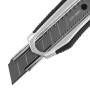 Нож канцелярский мощный 18 мм BRAUBERG Heavy duty автофиксатор резиновые вставки металл 237158