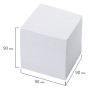 Блок для записей ОФИСМАГ в подставке прозрачной куб 9х9х9 см белый белизна 95-98% 127798