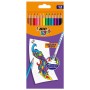 Карандаши цветные стираемые с резинкой 12 ЦВЕТОВ BIC Kids Evolution Illusion круглые 987868