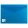 Папка-конверт с кнопкой BRAUBERG А4 до 100 листов непрозрачная синяя СВЕРХПРОЧНАЯ 0 2 мм 221362