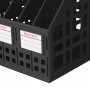 Лоток вертикальный для бумаг BRAUBERG MAXI Plus 240 мм 6 отделений сетчатый сборный черный 237015