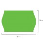 Этикет-лента 26х16 мм волна зеленая комплект 5 рулонов по 800 шт. BRAUBERG 123583