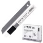 Лезвия для ножей 9 мм КОМПЛЕКТ 10 ШТ. толщина лезвия 0 38 мм в пластиковом пенале STAFF Basic 235465