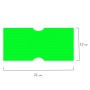 Этикет-лента 21х12 мм прямоугольная зеленая комплект 5 рулонов по 600 шт. BRAUBERG 123571