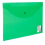 Папка-конверт с кнопкой STAFF А4 до 100 листов прозрачная зеленая 0 15 мм 270468
