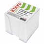 Блок для записей STAFF в подставке прозрачной куб 9х9х9 см белый белизна 90-92% 129201