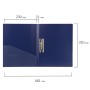 Папка с боковым металлическим прижимом и внутренним карманом BRAUBERG Contract синяя до 100 л. 0 7 мм бизнес-класс 221787