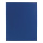 Папка на 4 кольцах BRAUBERG картон/ПВХ 35 мм синяя до 250 листов удвоенный срок службы 221484