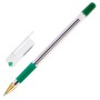 Ручка шариковая масляная с грипом MUNHWA MC Gold зеленая корпус прозрачный узел 0 5 мм линия письма 0 3 мм BMC-04
