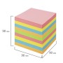 Блок для записей BRAUBERG в подставке прозрачной куб 9х9х9 см цветной 122225
