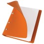 Тетрадь на кольцах А5 180х220 мм 120 листов под кожу BRAUBERG Joy оранжевый/светло-оранжевый 129992