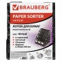 Лоток вертикальный для бумаг BRAUBERG MAXI Plus 240 мм 6 отделений сетчатый сборный черный 237015