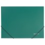 Папка на резинках BRAUBERG стандарт зеленая до 300 листов 0 5 мм 221621