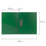 Папка с боковым металлическим прижимом и внутренним карманом BRAUBERG Contract зеленая до 100 л. 0 7 мм бизнес-класс 221789
