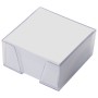 Блок для записей STAFF в подставке прозрачной куб 9х9х5 см белый белизна 90-92% 129193