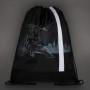 Мешок для обуви ЮНЛАНДИЯ плотный светоотражающая полоса 46х36 см Black Ninja 271615