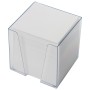 Блок для записей BRAUBERG в подставке прозрачной куб 9х9х9 см белый белизна 95-98% 122223