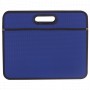 Сумка пластиковая BRAUBERG А4+ 390х315х70 мм на молнии внешний карман фактура бисер синяя 225167
