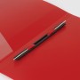 Папка с металлическим скоросшивателем и внутренним карманом BRAUBERG Contract красная до 100 л. 0 7 мм бизнес-класс 221783