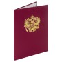 Папка адресная бумвинил с гербом России формат А4 бордовая индивидуальная упаковка STAFF Basic 129576