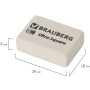 Ластик BRAUBERG Ultra Square 26х18х8 мм белый натуральный каучук 228707