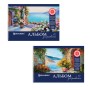 Альбом для рисования А4 40 листов гребень обложка картон BRAUBERG 205х290 мм Пейзаж с цветами 2 вида 103730