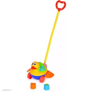 Каталка на палочке Уточка, (20 х17 х18)