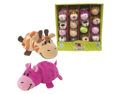1toy плюш.Вывернушка 12 см 2в1 Жираф-Бегемот,пакет