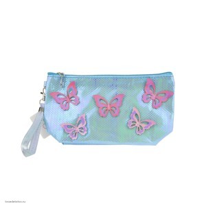 косметичка с накладными бабочками бирюзовая Lukky косметичка с накладными бабочками бирюзовая Lukky