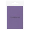 Обложка для паспорта, мягкий полиуретан, "PASSPORT", фиолетовая, STAFF, 237608