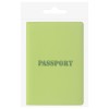 Обложка для паспорта, мягкий полиуретан, "PASSPORT", салатовая, STAFF, 237607