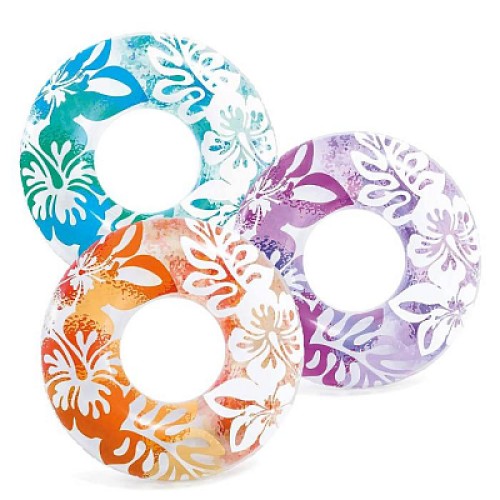 Надувной круг Clear Color Intex 91см для детей от 9 лет