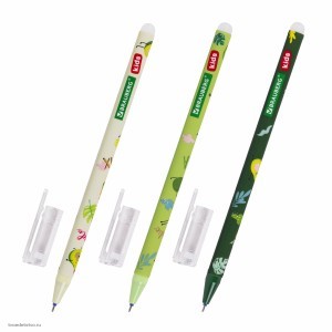 Ручки стираемые гелевые BRAUBERG KIDS AVOCADO СИНИЕ КОМПЛЕКТ 12 ШТУК