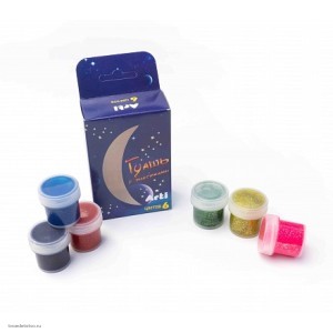 Краски гуашевые с блестками 6 цветов Краски гуашевые с блестками 6 цветов