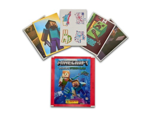 Пакетик с наклейками Panini MINECRAFT, 5 наклеек в пакетике