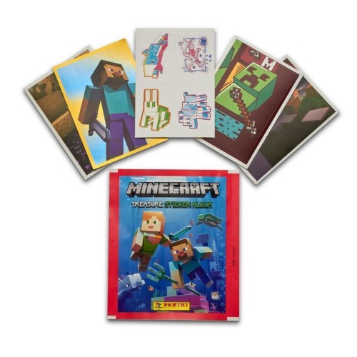 Пакетик с наклейками Panini MINECRAFT 5 наклеек в пакетике