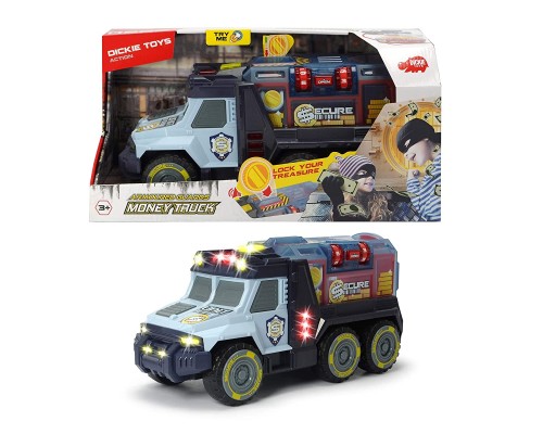 Инкасаторский Грузовик со съемным сейфом 30 см свет звук Dickie Toys 3756005