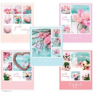 Тетрадь 96 л BRAUBERG клетка ПАСТЕЛЬ  розовый сердце из веток